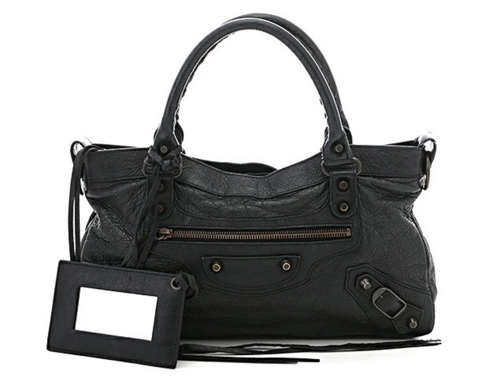 Balenciaga Bag The First Shoulder Calf Black